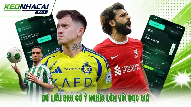 Dữ liệu BXH có ý nghĩa lớn với đọc giả