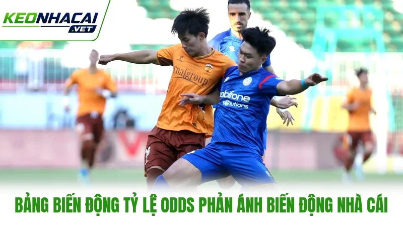 Bảng biến động tỷ lệ Odds phản ánh biến động nhà cái