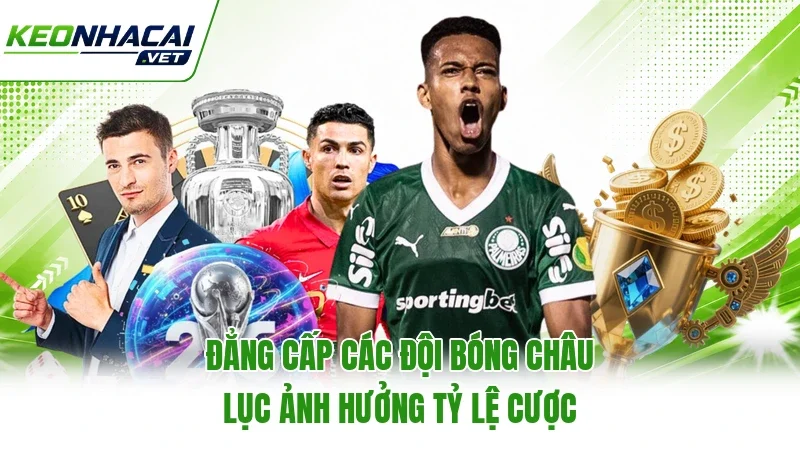 Đẳng cấp các đội bóng châu lục ảnh hưởng tỷ lệ cược Đẳng cấp các đội bóng châu lục ảnh hưởng tỷ lệ cược